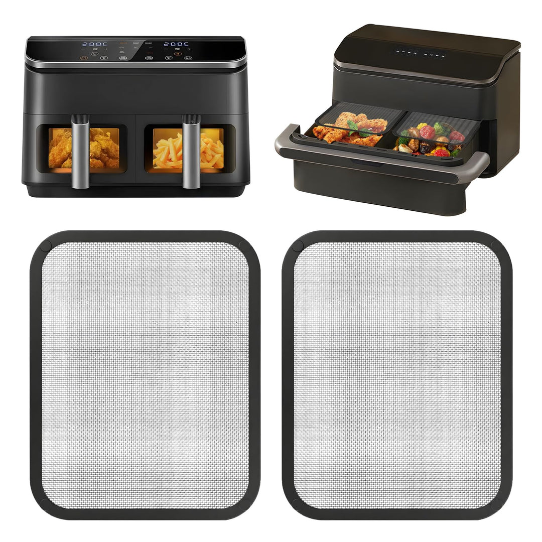 Edelstahl Spritzschutz für Cosori Airfryer 8,5L/ Dual Blaze TwinFry 10L, Feinmaschiger Fettspritzsch