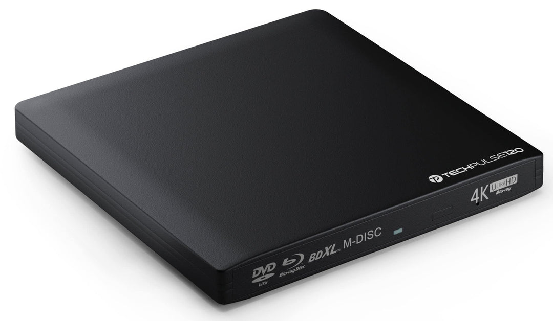 techPulse120 externes USB 3.1 Typ-C UHD HDR 4k 3D MDisc BDXL Laufwerk Bluray Brenner Burner Superdri