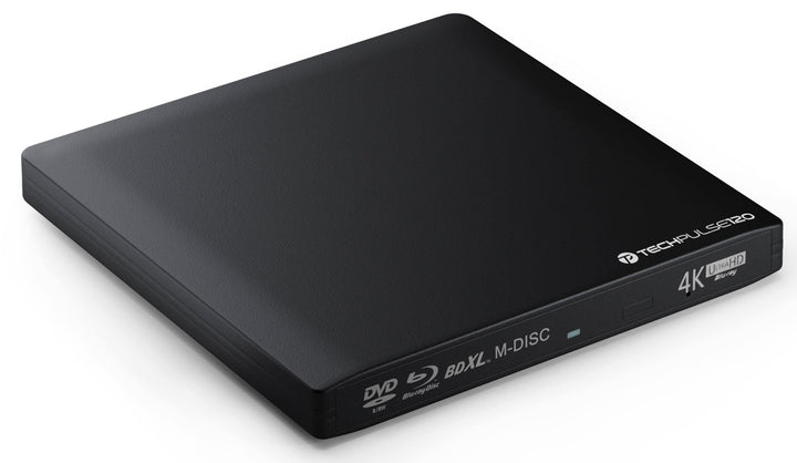 techPulse120 externes USB 3.1 Typ-C UHD HDR 4k 3D MDisc BDXL Laufwerk Bluray Brenner Burner Superdri