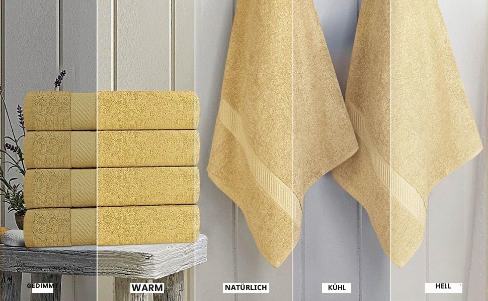 Utopia Towels Badetücher, 61 x 121 cm, 6er-Pack Beige, Beige