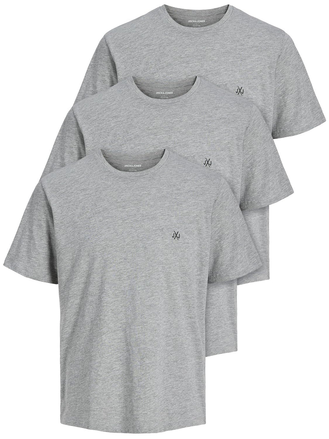 JACK & JONES Herren T-Shirt 3er Pack – Baumwolle, Rundhals, Kurzarm, mit Print – Bequeme Freizeitshi