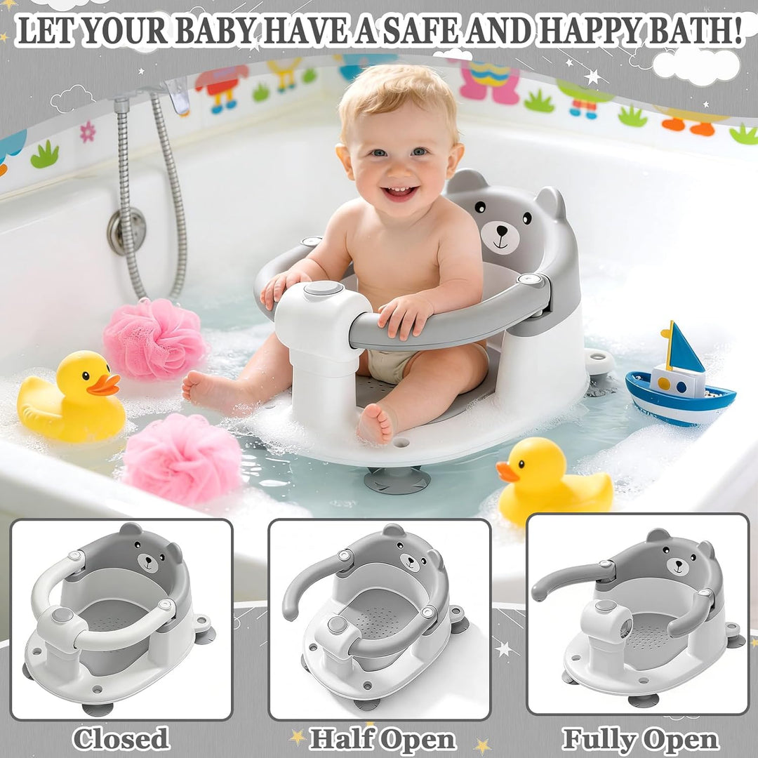 Baby Badewannensitz, Badewannensitz Ab 6 Monate, Badesitz Baby Badewanne Sitz, 360° Rundumschutz, Du