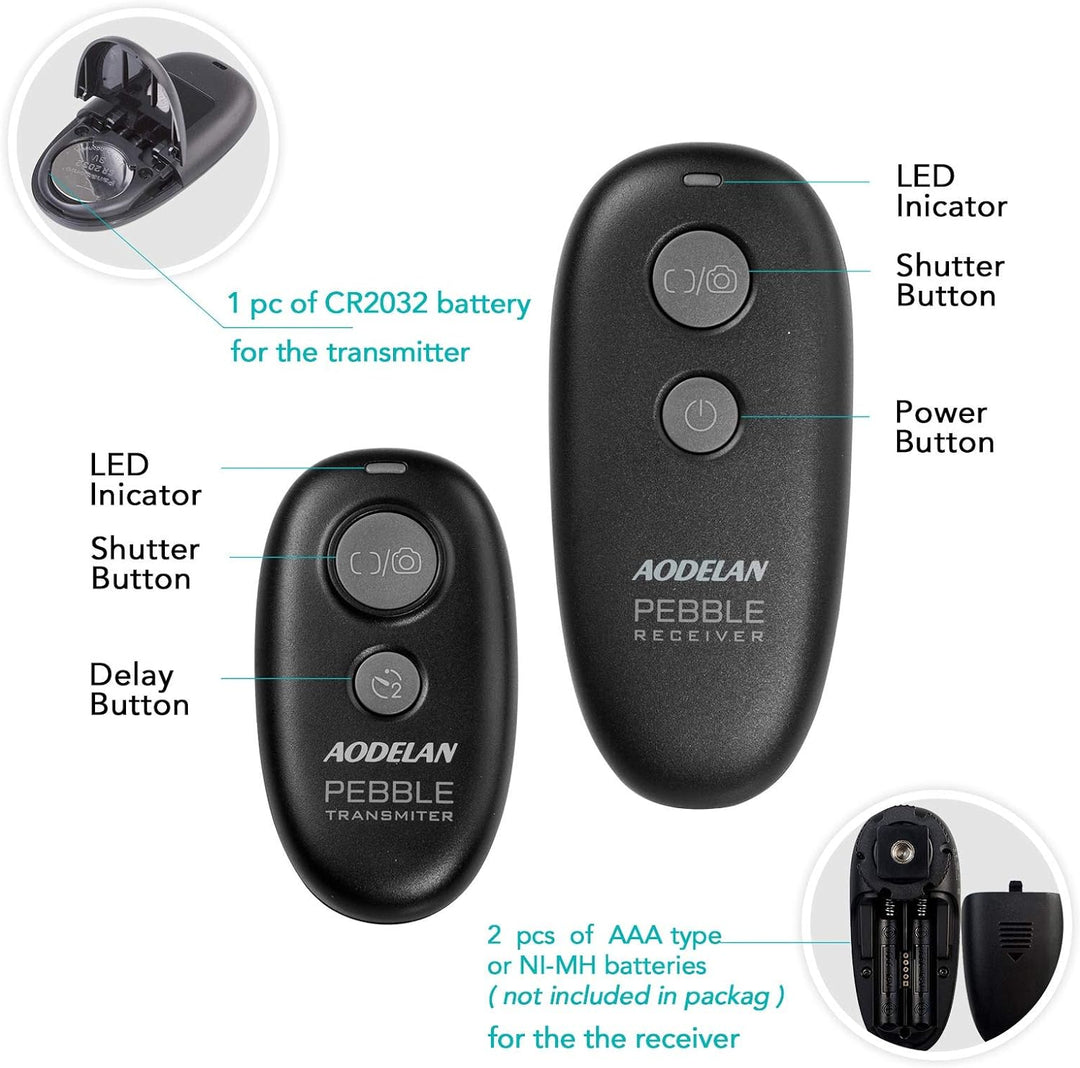 AODELAN Kabellose Fernbedienung Kamera Fernauslöser für Olympus E-M1 E-M5 Mark II E-M10 Mark II für
