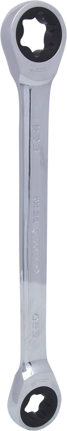 KS Tools 503.4357 GEARplus TX-E-Doppel-Ratschenringschlüssel,E20xE24, E20xE24