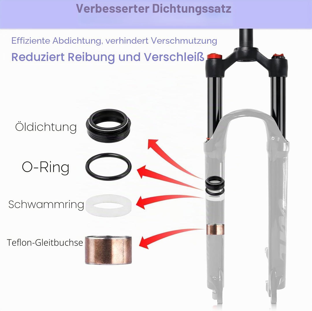 splumzer [EU Stock MTB Gabel 26 27,5 29 Zoll MTB Federgabel Federweg 100mm,1-1/8 Straight Tube/Taper