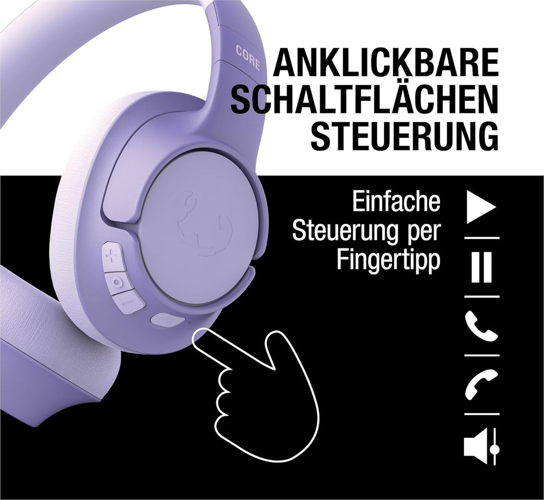 Fresh 'n Rebel Clam Core Bluetooth kopfhörer Over Ear mit ENC-Mikrofon (perfekte Anrufe), Kabellose