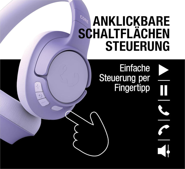 Fresh 'n Rebel Clam Core Bluetooth kopfhörer Over Ear mit ENC-Mikrofon (perfekte Anrufe), Kabellose