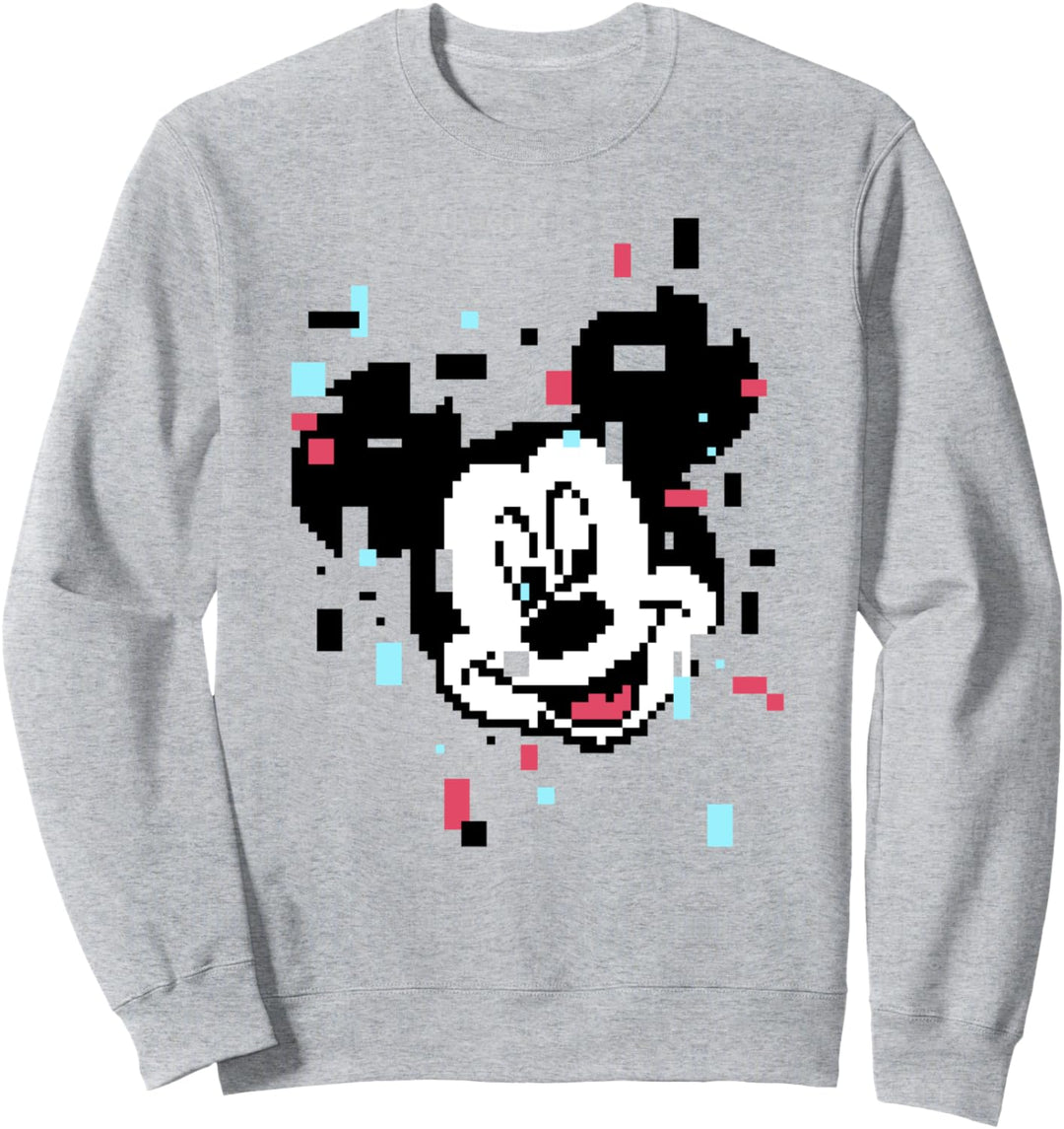 Disney Mickey Mouse Big Face Pixeled Out Sweatshirt