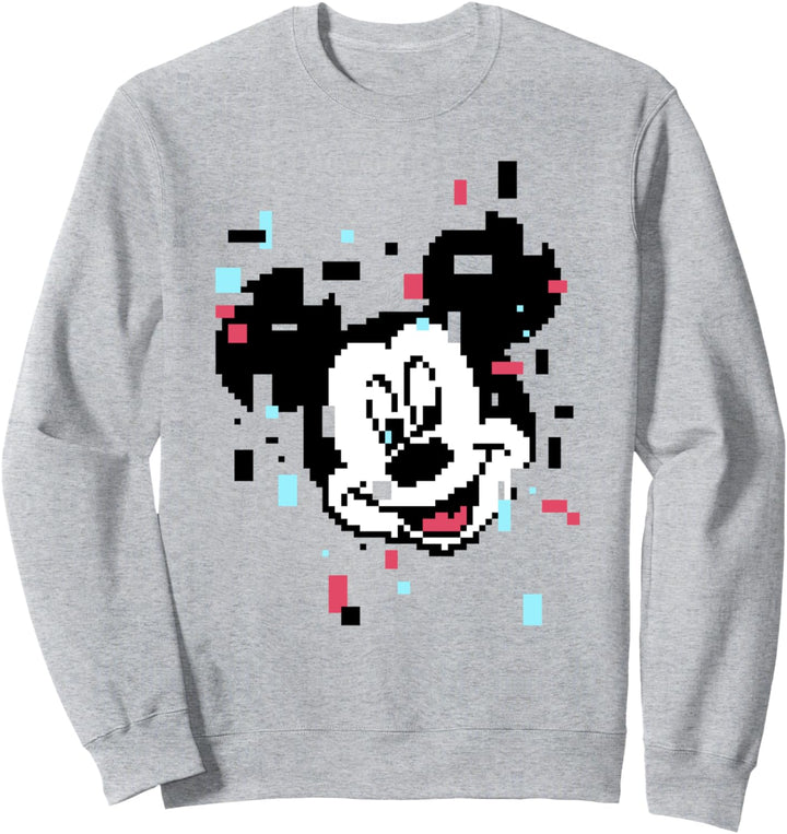 Disney Mickey Mouse Big Face Pixeled Out Sweatshirt