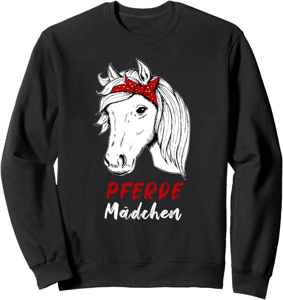Pferde Mädchen Pferdemädchen Reiten Reiterin Sweatshirt