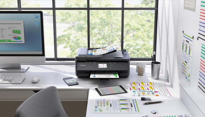 Canon PIXMA TR7650 Multifunktionsdrucker DIN A4 - Farbtintenstrahldrucker schwarz 4 in 1 (Scanner, K