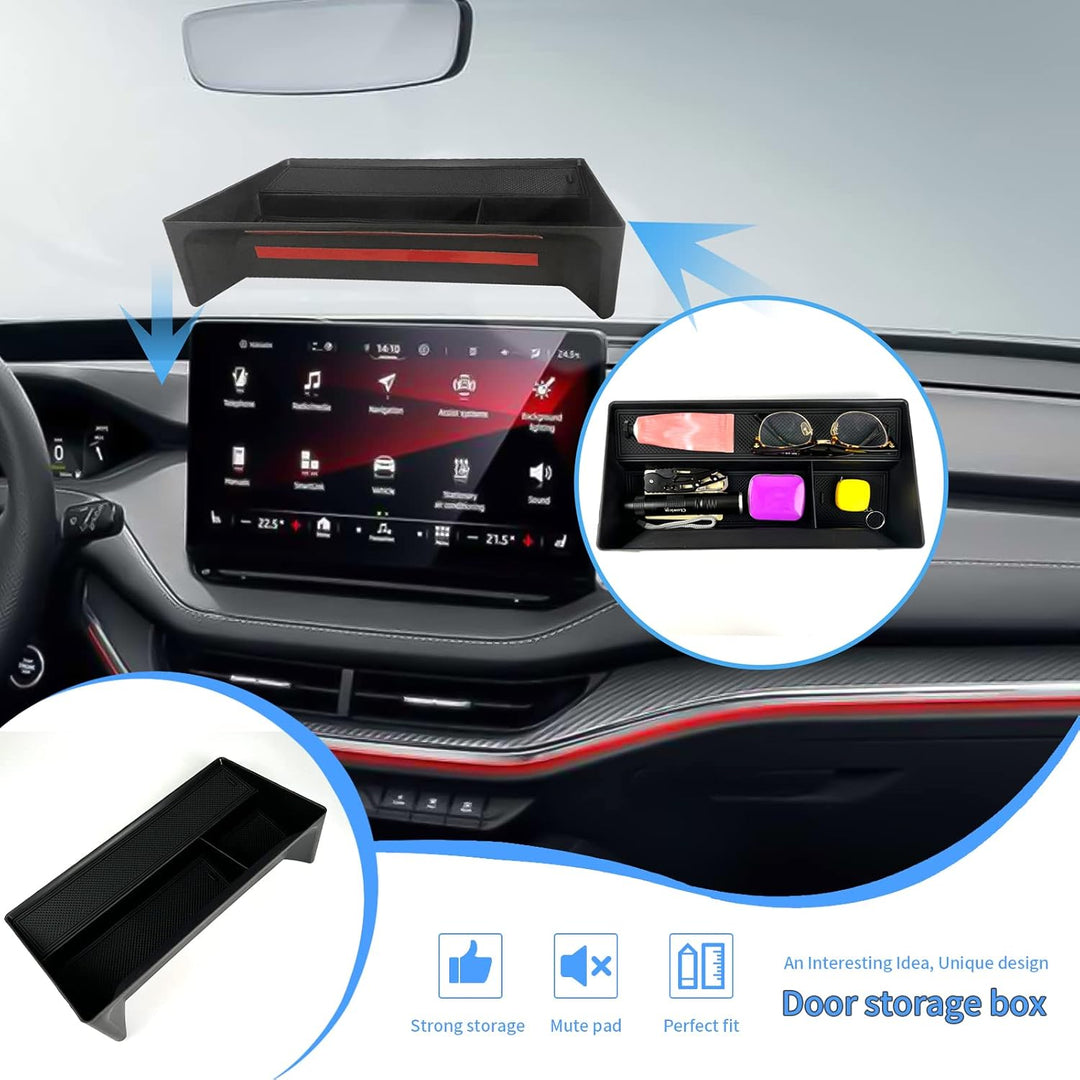 YEE PIN Kompatibel mit Skoda Enyaq iV 2021 2022+ Mittelkonsole Organizer Aufbewahrungsbox Ablagefach