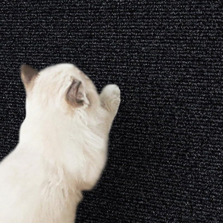 Kratzmatte Selbstklebend für Katze, Wand Kratzteppich Katze Schwarz, 40×200cm Kratzbretter Kratzschu