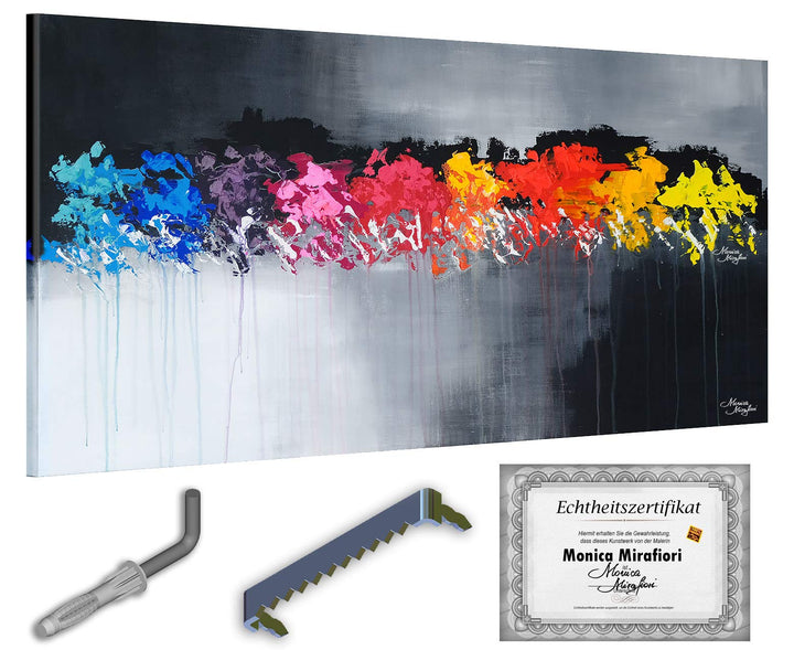 Monica Mirafiori I 100% HANDGEMALT I Gemälde Limited Edition 140x70cm | Gemälde Handgemalt | Acrylge