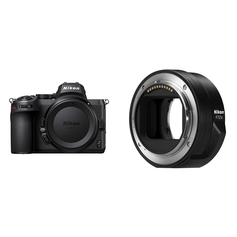 Nikon Z 5 Spiegellose Vollformat-Kamera + NIKON FTZ II (Adapter für F-Mount Objektive auf Z-Mount Ka