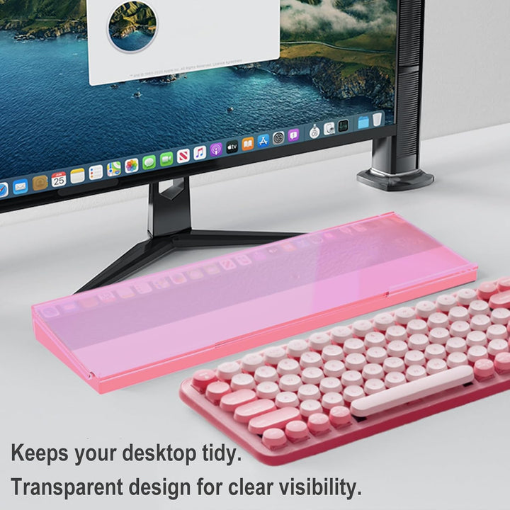 Tastaturablage Aus Durchsichtiges Acryl Geneigter Computer Mit Aufbewahrungsbo, Tastatur Halterung,