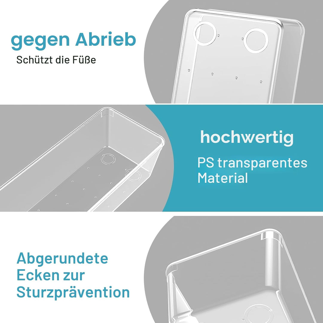 Radikor Schubladeneinsatz Schubladen Organizer, 12 Stücke Schminktisch Organizer in 4 Grössen, Drawe