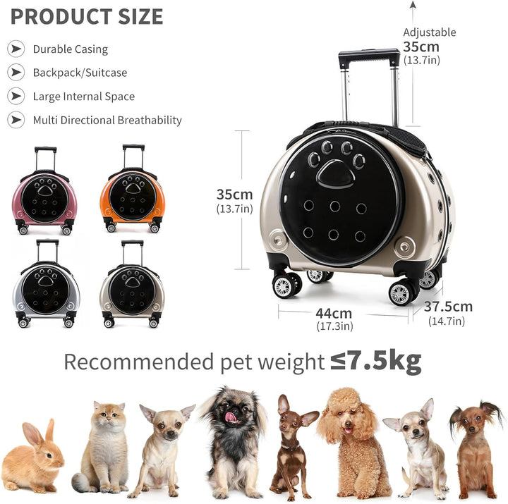 PETCUTE Haustier Rucksack,Faltbare Haustier-Tragerucksack Bis 7.5 Kg mit Herausnehmbarer Matte,Gute