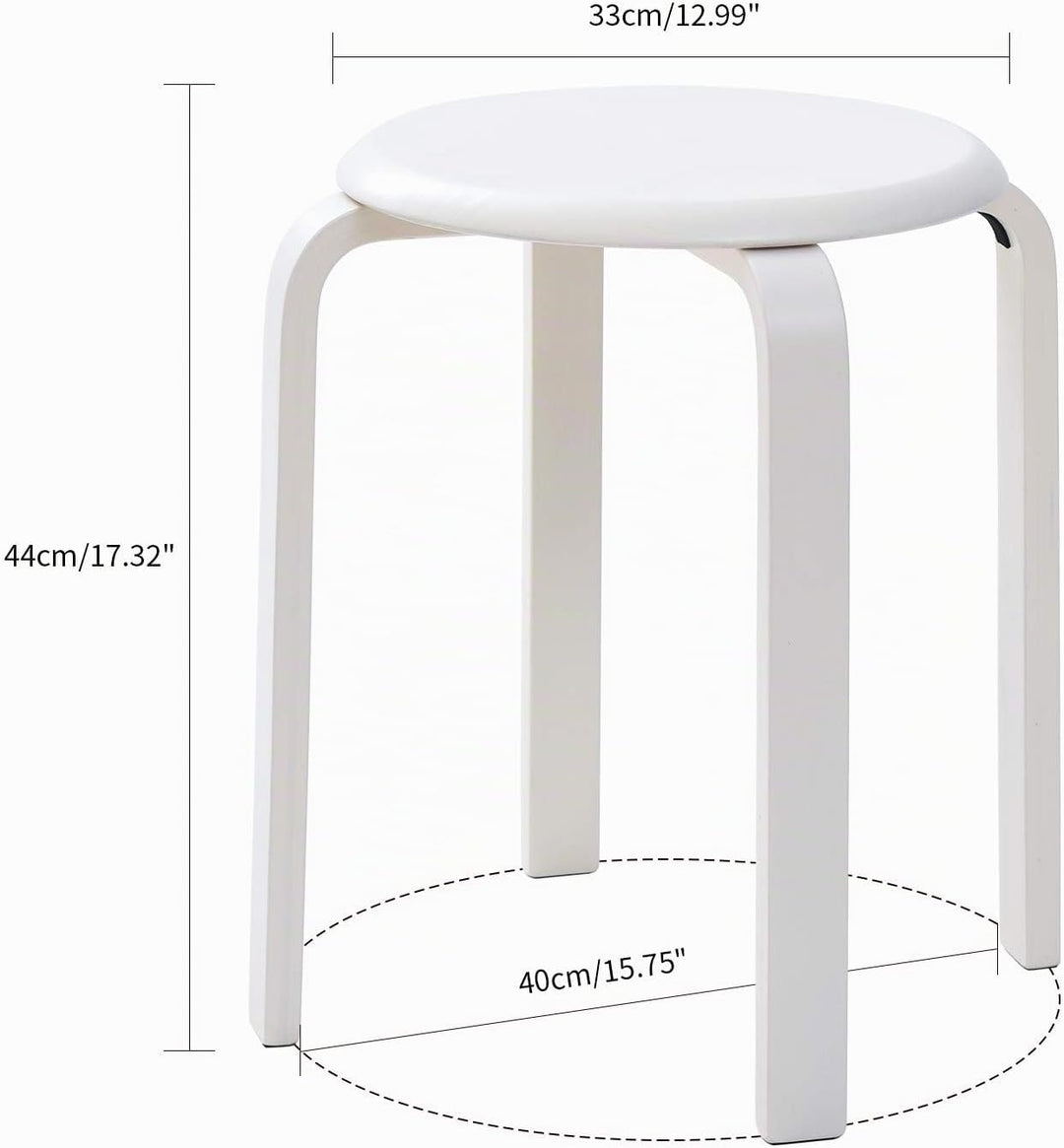IBUYKE Stapelhocker-Massivholz Hocker Hausbank Holzhocker Mode Kreative Hocker Moderne Esstisch Hock