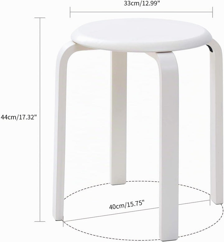 IBUYKE Stapelhocker-Massivholz Hocker Hausbank Holzhocker Mode Kreative Hocker Moderne Esstisch Hock