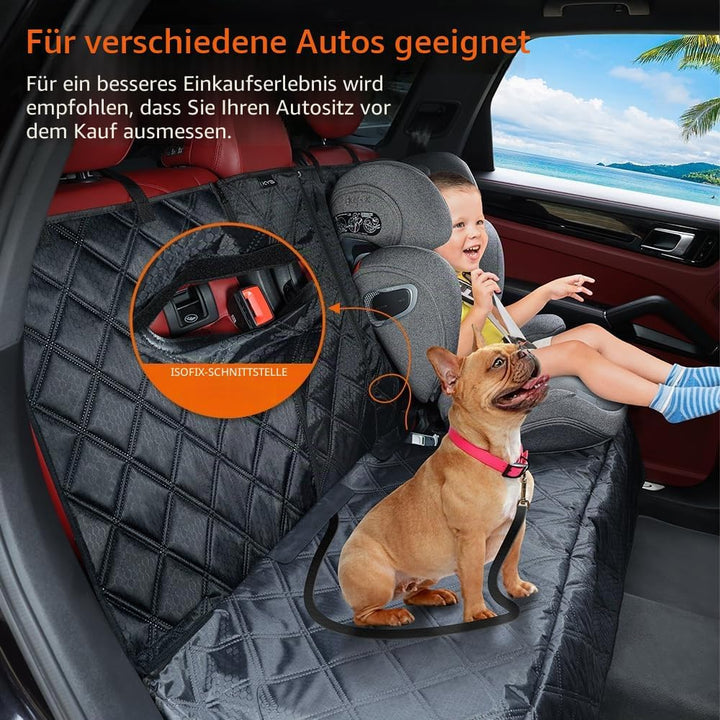 KYG Hundedecke Auto Rückbank, Wasserdicht Abnehmbarer Schutz, Hochwertiger Auto Rücksitz Rücksitzsch