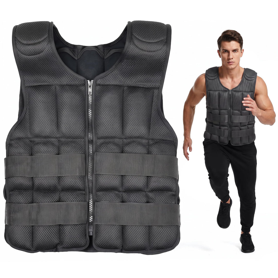 Verstellbare Gewichtsweste 20/30KG, Gewichtswesten Trainingsweste Laufweste für Fitness, Krafttraini