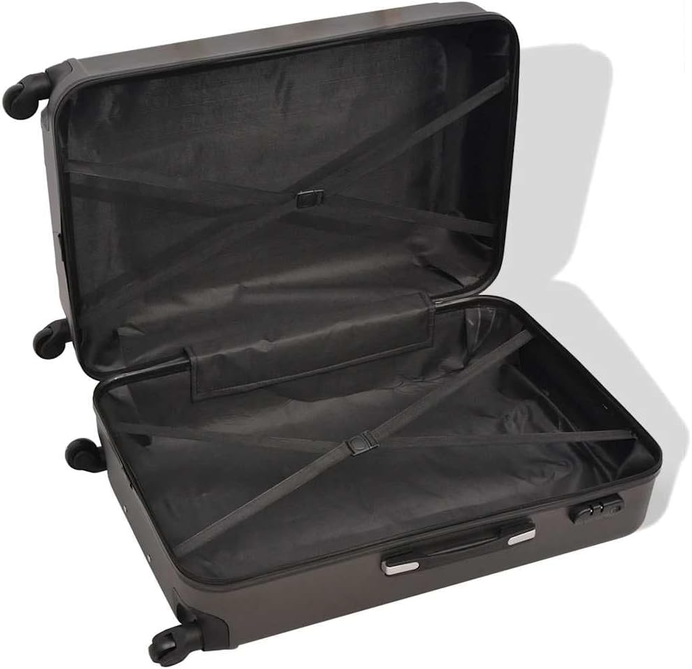 vidaXL Kofferset 4-TLG. Anthrazit Hartschalen Koffer Reisekoffer Set Trolley, Anthrazit