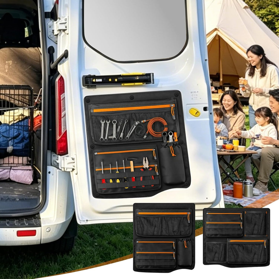 Scheunentür Lagerorganisator kompatibel mit Ford Transit Custom, 1 Paar Stauraumsparer Scheunentür O