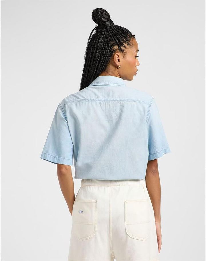 Lee Damen Chambray Utility Shirt M Endless Light, M Endless Light