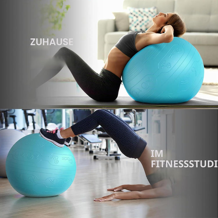 PROIRON Gymnastikball Pezziball Sitzball Trainingsball Fitnessball &amp; Balance für Core-Training mit P