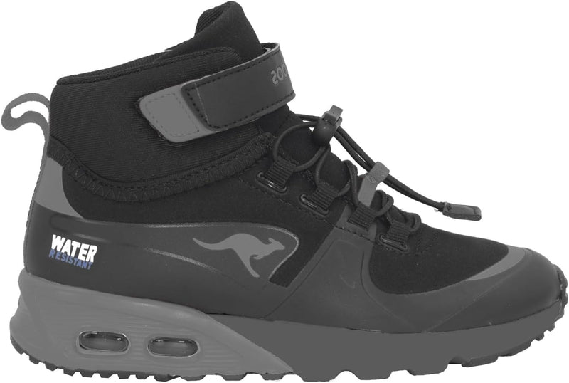 KangaROOS Unisex Kinder Kx-Hydro Sneaker 27 EU Jet Black Steel Grey, 27 EU Jet Black Steel Grey