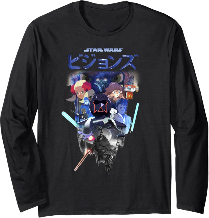 Star Wars Visions Group Shot Logo V-3 Langarmshirt