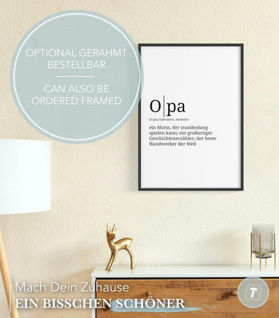 Papierschmiede® Definition: Opa, DIN A1 (59x84 cm), XXL Poster für Wohnzimmer, Schlafzimmer, Küche,