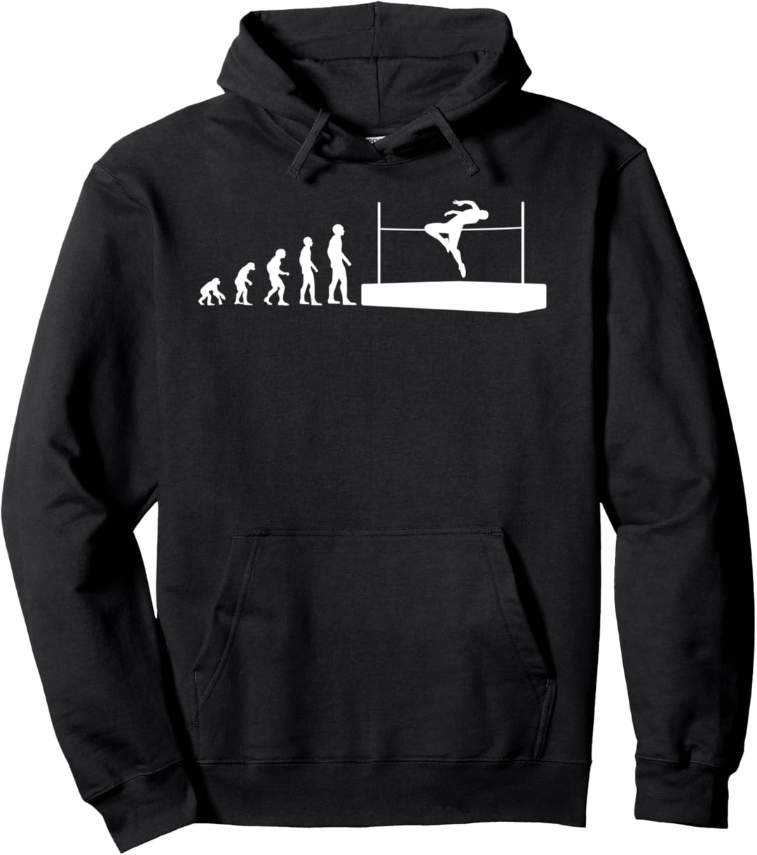 Hochsprung Leichtathlet Evolution Hochspringer Sportler Pullover Hoodie