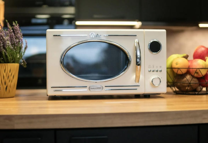 Kalorik Retro Mikrowelle, Vintage-Design, mit Grillfunktion, Digitale Steuerung, MW2600DGC 1150W, 46