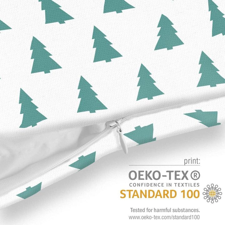 VOID Wald Design Weiss Kissenbezug Kissenhülle Sofakissen Kissen Deko Weihnachten Winter Weihnachtsd