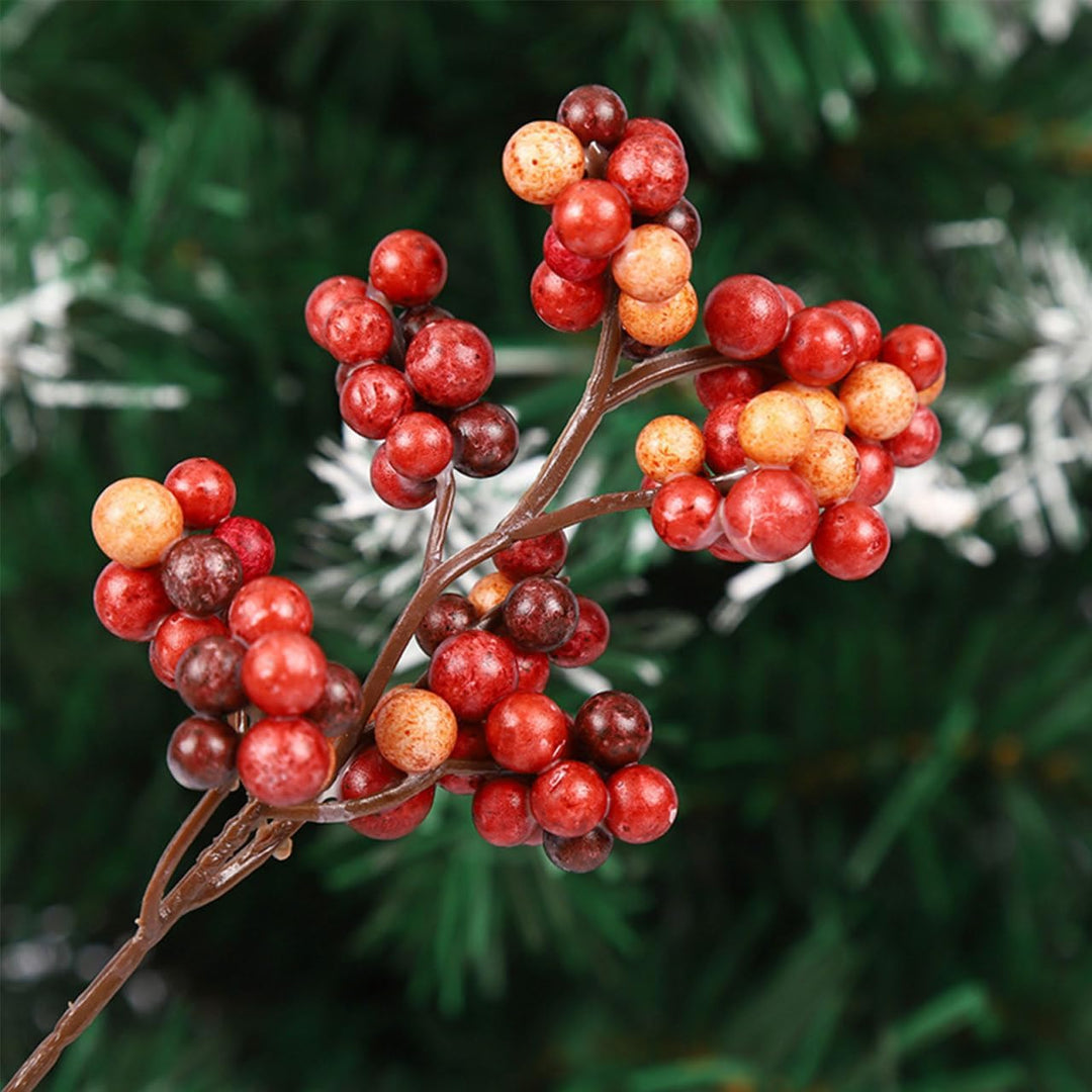 Ciieeo 12 Stück Weihnachtsgirlande Beeren - Künstliche Rote Beeren Für Weihnachten DIY Dekoration Id