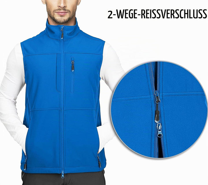 33,000ft Weste Herren Outdoor Wasserdichte Softshell Ärmellose Jacke Bodywarmer Fleece Weste Full Zi