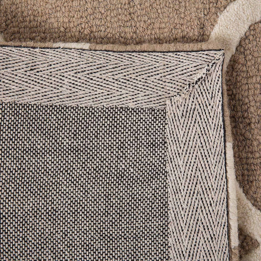 Teppich beige marokkanisches Muster 80 x 150 cm handgetuftet Erbaa