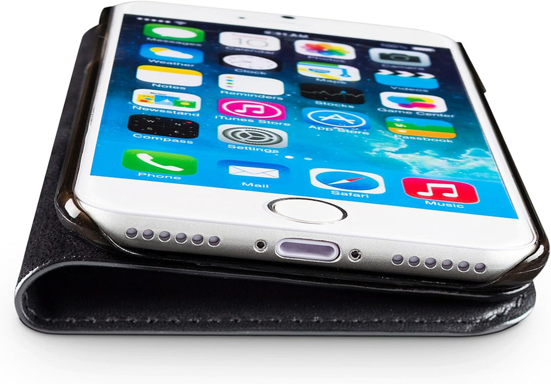 WIIUKA Echt Ledertasche - TRAVEL Nature - für Apple iPhone SE (2020), iPhone 8 und iPhone 7 - DEUTSC