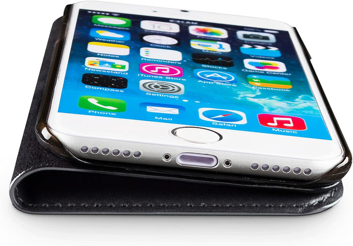 WIIUKA Echt Ledertasche - TRAVEL Nature - für Apple iPhone SE (2020), iPhone 8 und iPhone 7 - DEUTSC