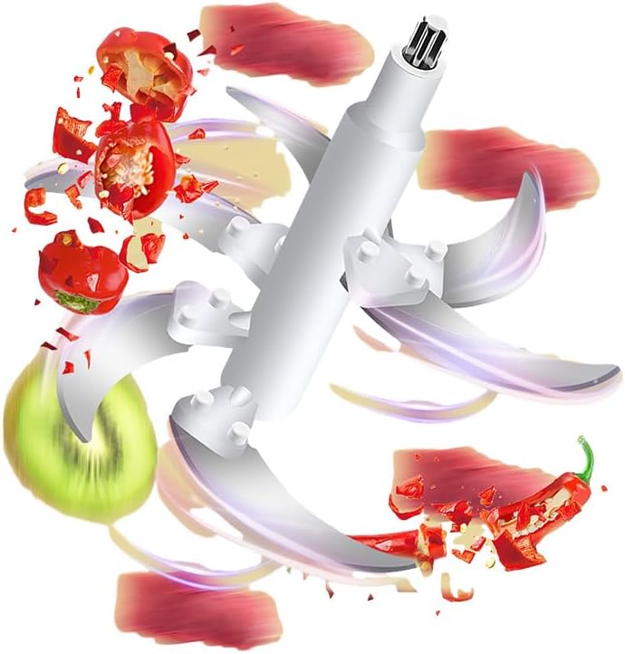 Zerkleinerer Elektrisch 500 W, 5L Elektrischer Fleischwolf mit 5 Geschwindigkeit und 6-Edelstahlklin