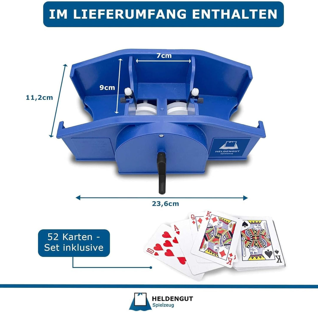 HELDENGUT geliebte Kartenmischmaschine Uno, Poker, Skip Bo & viele weitere Karten - Mischmaschine fü