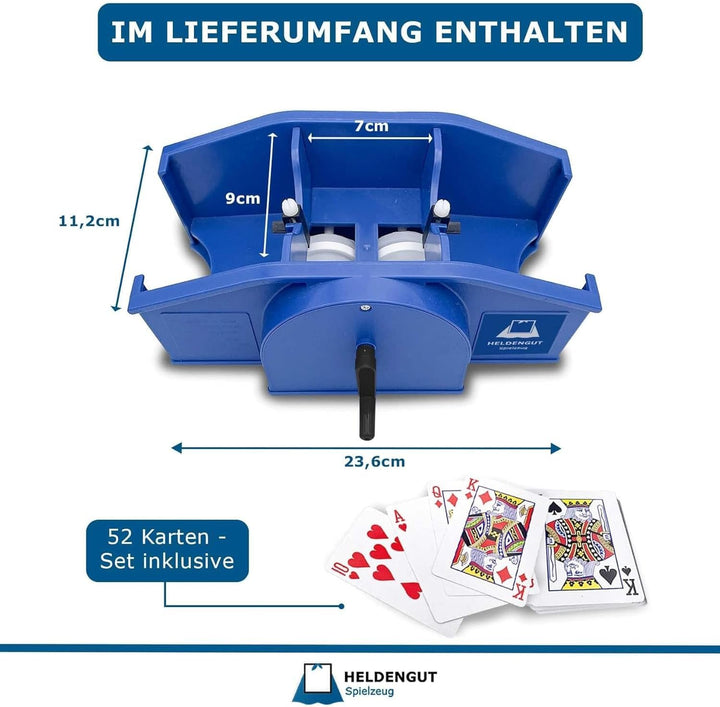 HELDENGUT geliebte Kartenmischmaschine Uno, Poker, Skip Bo & viele weitere Karten - Mischmaschine fü