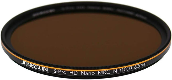 JONGSUN ND1000 62mm ND Filter, S-PRO HD Neutraldichtefilter 18-Schichten Mehrfachbeschichtung, Optis