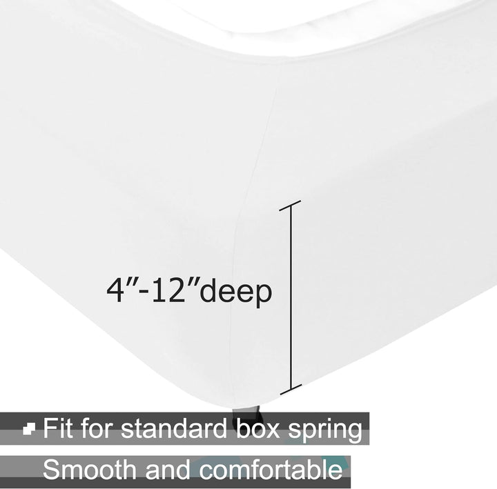 Boxspring-Bezug Queen Size – Jersey-Strick & dehnbar um 4 Seiten Bettrock für Hotel & Zuhause – Quee