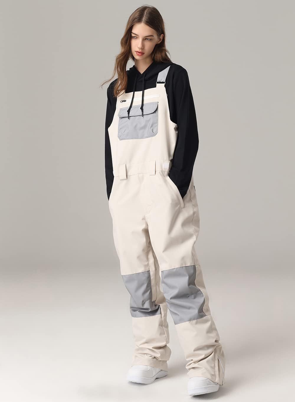 HOTIAN Damen-Schnee-Lätzchen, Wasserdicht Winddicht Isolierte Skihose, verschleissfeste Latzhose, Wa