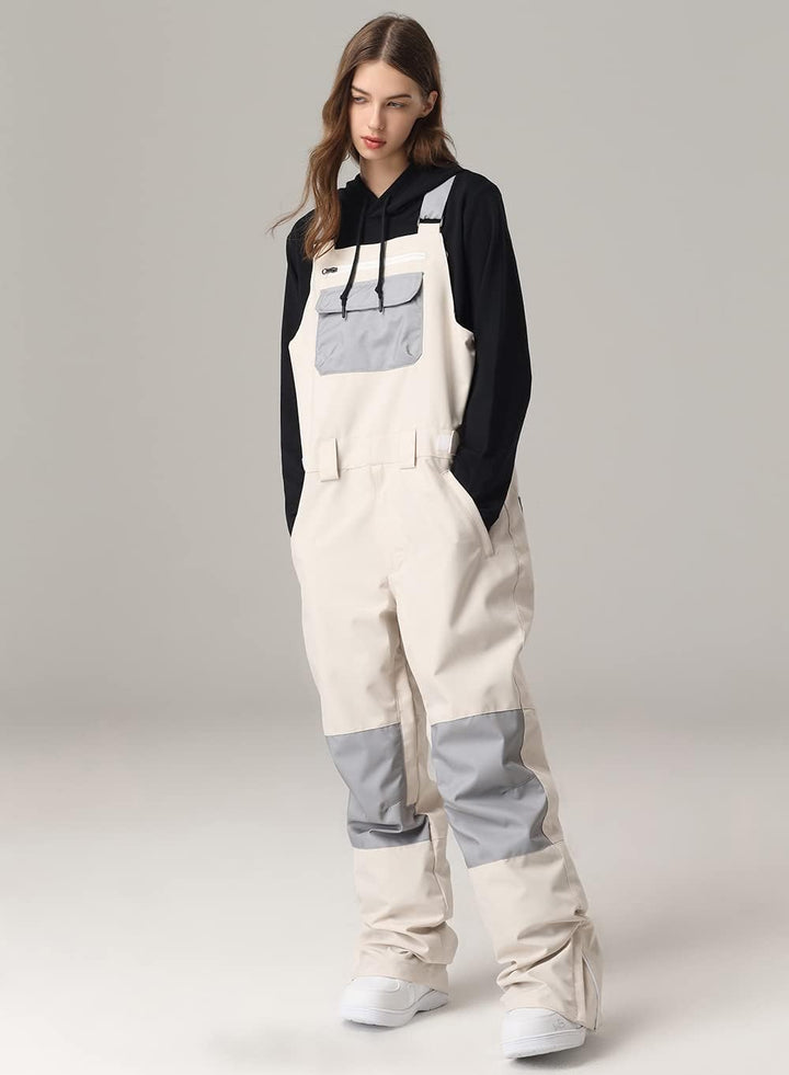 HOTIAN Damen-Schnee-Lätzchen, Wasserdicht Winddicht Isolierte Skihose, verschleissfeste Latzhose, Wa