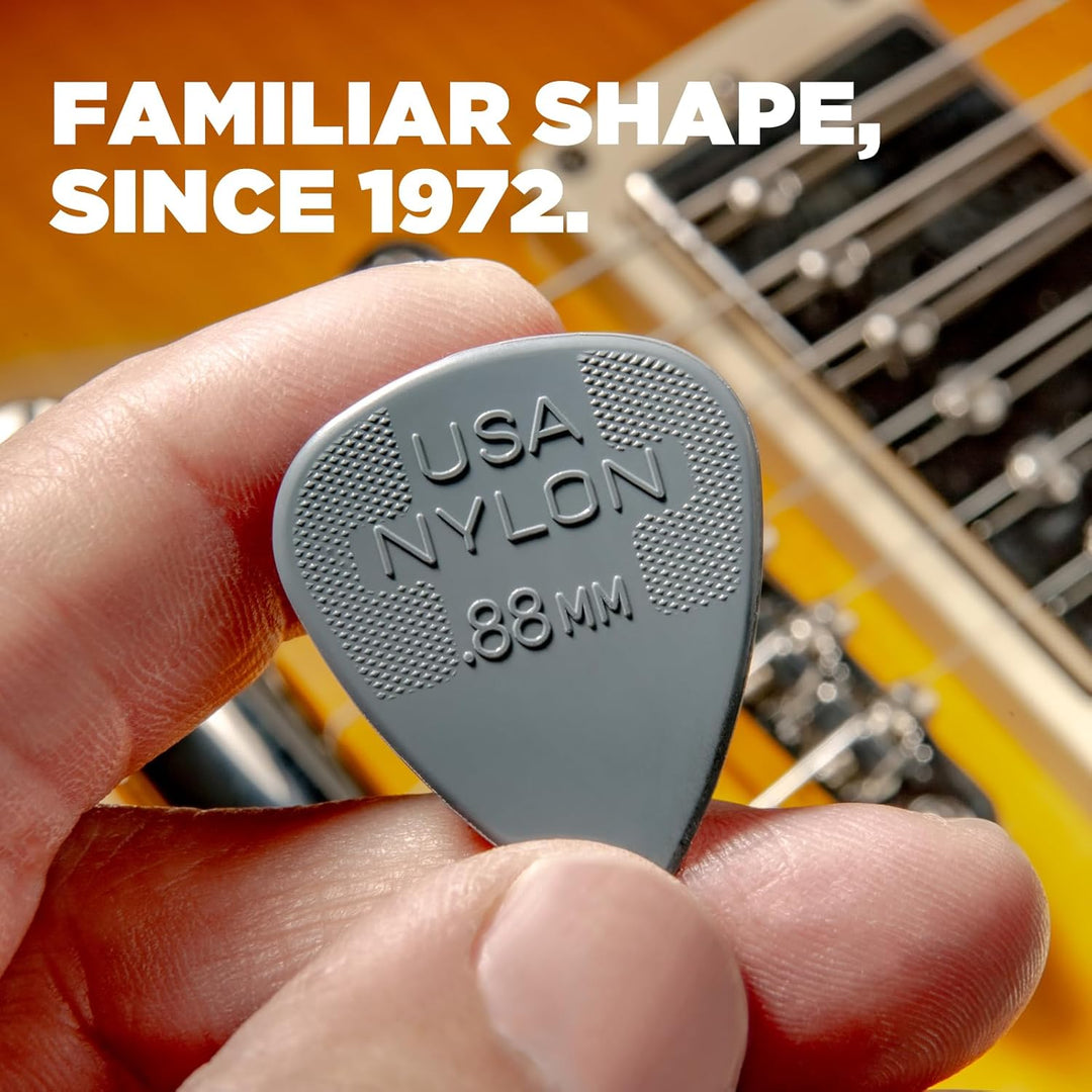 Dunlop 44R88 Gitarrenplektren, 72 Stück 72 Stück Standard-Nylon 0,88mm, 72 Stück Standard-Nylon 0,88