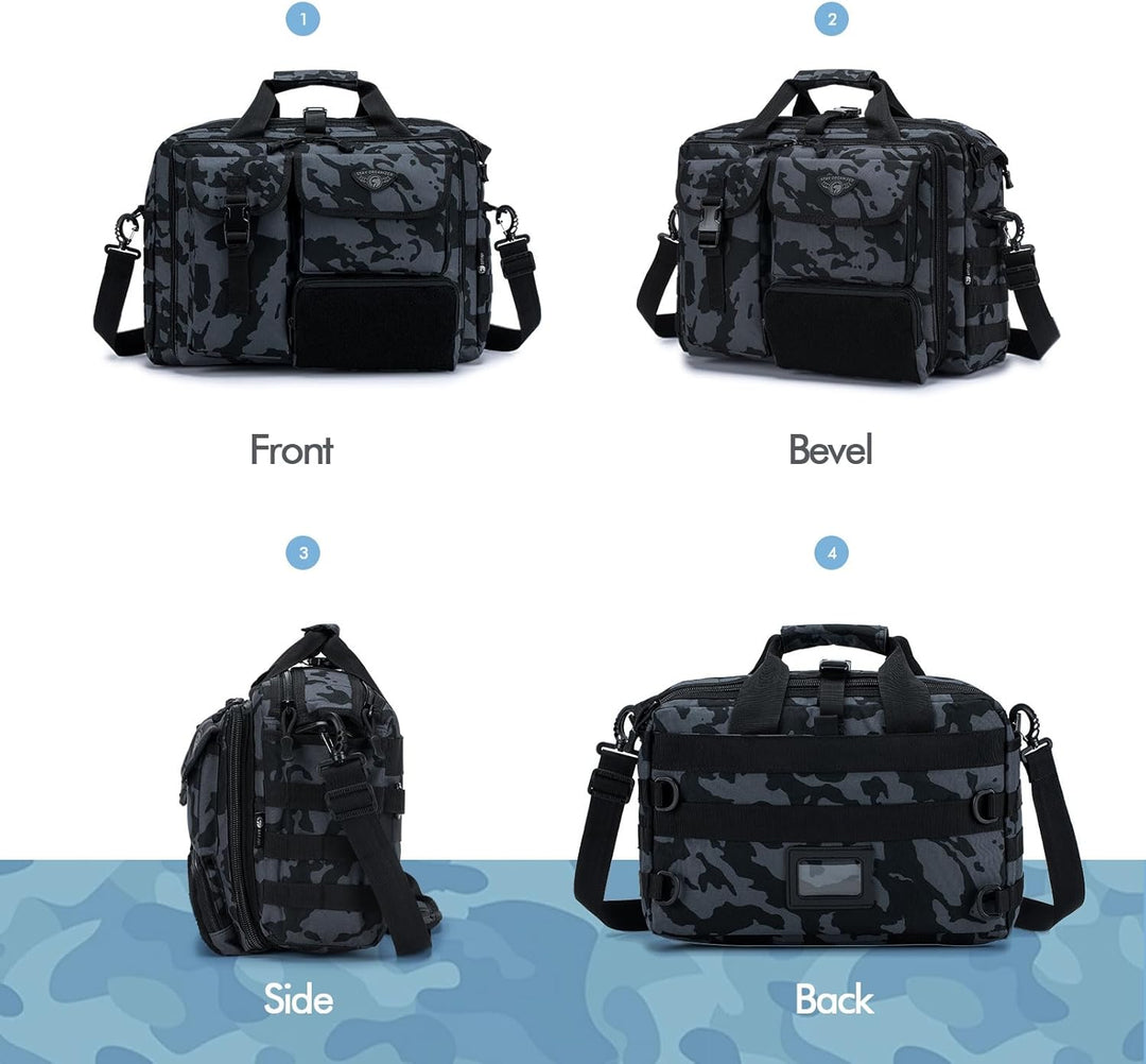 BAGZY Arbeitstasche Herren Multifunktional Taktische Tasche Range Bag Laptoptasche 14/15,6/17 Zoll A